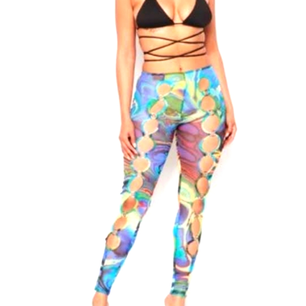 Infinity ♾️ Holes green legging set
